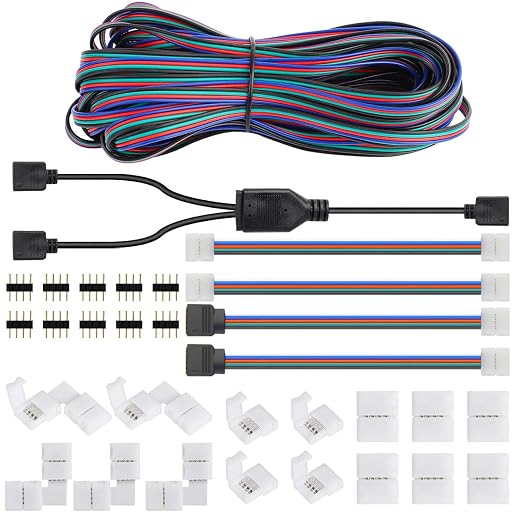 SUPERNIGHT 3528 2835 4 Pin 8mm LED Strip Connector Kit by SUPERNIGHT