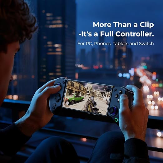 abxylute S8 Bluetooth Mobile Gaming Controller for Switch 1&2, iPhone iPad Android Phones Tablets, Portable Wireless Gamepad with Hall Joystick, Hall Trigger, Customizable Buttons＆Key Mapping (black) - Image 7