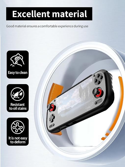 WUNIAK Case for Odin 3 Gaming Handheld, Thin Slim Lightweight&Stand&Scratch Proof Durable Protection Rubber TPU Cover (BlacK). - Image 3