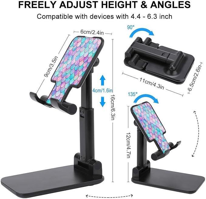 Folding Mermaid Scales With Galaxy Cell Phone Stand for Desk Accessories - Image 2