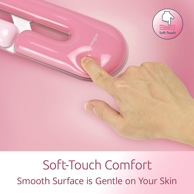Kensington Duo Gel Loop Wrist Rest for Keyboard, Wrist Pad for Full Size Keyboard, Ergonomic Wrist Pad, Non-Skid Computer Pad with Wrist Support, Pink K62679WW, 17.7" x 3.7"x 0.9” - Image 3