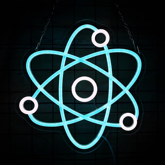 Atomic Neon Sign,Molecule Neon Light,Led Light Up Sign,Neon Science Decor,Led Sign for Science Classroom Bedroom Wall Decor Game Room Man Cave kids Room Decor - Image 3