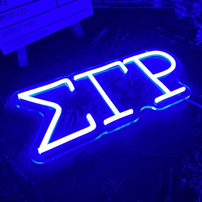 Sigma Gamma Rho Neon Light Sign, Dimmable LED Sorority Greek Lettering 11.8 x 5.1 in, Elegant Sorority Neon Signs Wall Decor for Girls Kids Room Bedroom Bar Birthday Gifts (Blue) - Image 2
