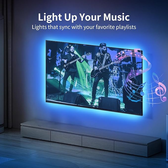 KSIPZE LED Lights for TV, 13.1ft TV led Backlight for 40-55Inch TVs RGB TV Backlight Behind Music Sync Bluetooth APP & Button Control TV LED Strip Lights USB Powered for Bedroom/Gaming - Image 6