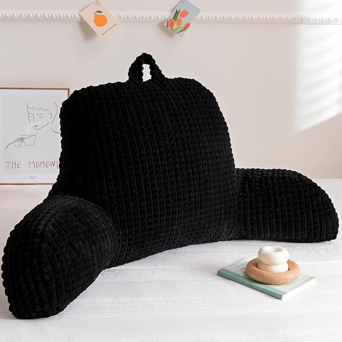 A Nice Night 18.5" Bed Wedge Pillows with Arms for Sitting in Bed，Black - Image 6