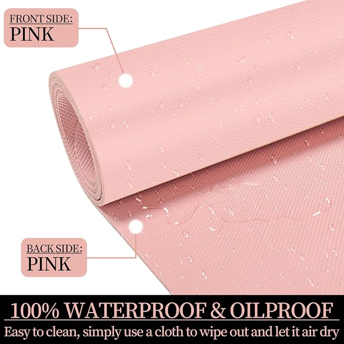 Leather Desk Pad Mat, Pink Desk Mat, 23.6" x 13.7" | Non-slip and Waterproof Computer Mat, Desk Protector for Office/Home, Desk Accessories for Women - Image 4
