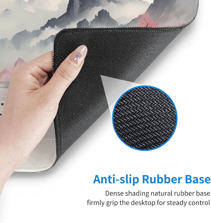 Gaming Mouse Pad Desk Pad,Extended Big Mouse Pad,31.5x11.8 Inch Long Computer Keyboard Mouse Mat Mousepad with 3mm Non-Slip Base and Stitched Edge for Gaming and Office - Image 5