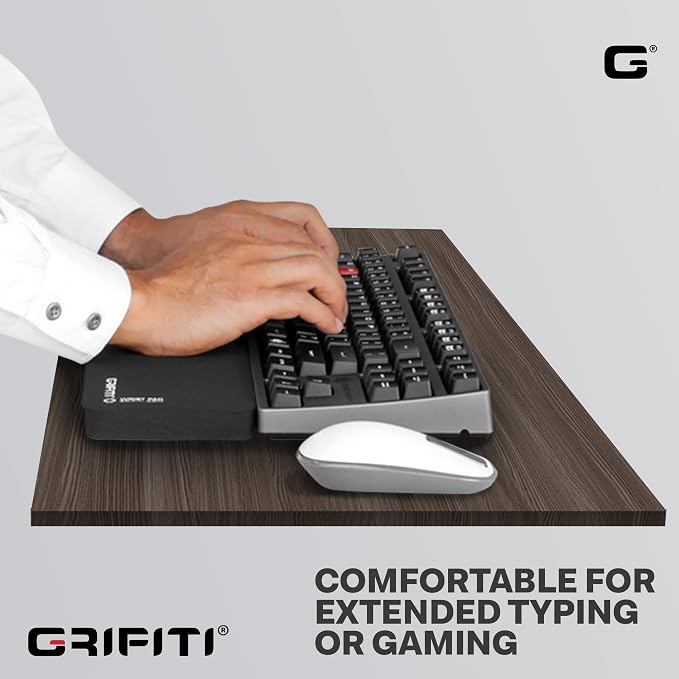 Grifiti Fat Wrist Pad 12" x 4” x 0.75" Inch Keyboard Rest Thick Small Ergonomic Computer Keyboards Hand & Palm Wrists Rests Support Carpal Tunnel Resting Pads Gaming Accessories (Wide 12 x 4 x 0.75) - Image 5