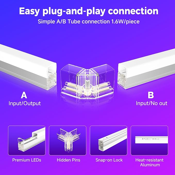 RGB Hexagon Lights with App & Remote Control, Snowflake LED Honeycomb Lights for Gym, Game Room, Club, Bar Party Decor with Multi-Color Modes, Dimmable and Speed Adjustable RGB Wall Light - Image 4
