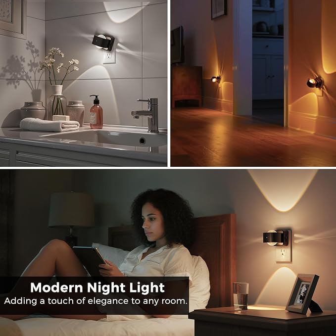 L LOHAS LED Night Light Projector, Night Lights Plug into Wall 3CCT - Image 7