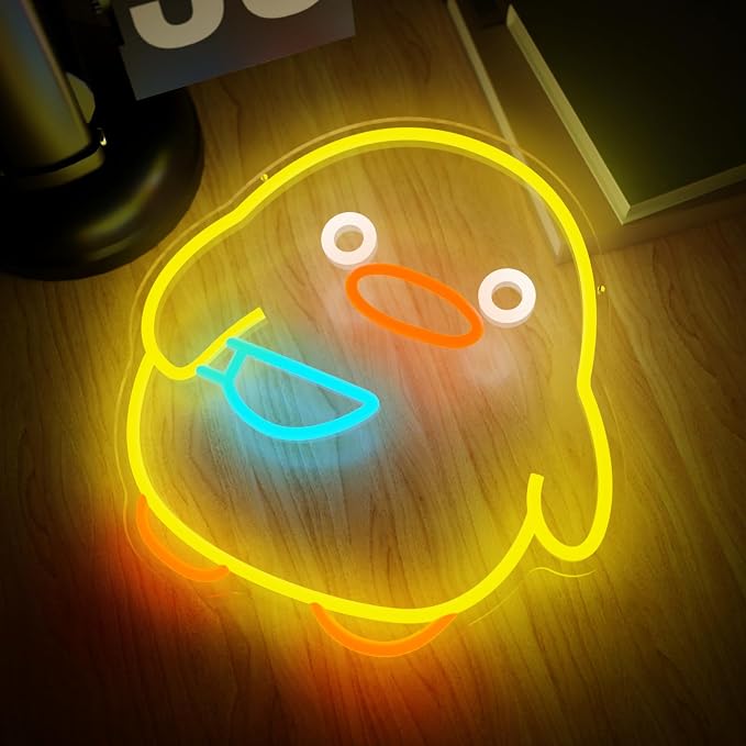 Duck Neon Sign USB Powered Dimmable Cute Yellow Duck LED Wall Light - Image 4