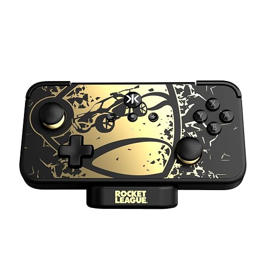 CRKD NEO S - Wireless Collectible Controller for Nintendo Switch OLED, Mobile, PC, Smart TV, Steam Deck OLED, Legion Go, Rog Ally Gaming (Rocket League Gold Edition with Charging Dock) by CRKD