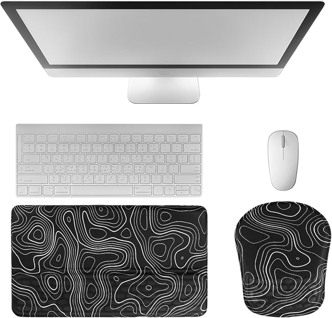 Keyboard Wrist Rest -Ergonomic Keyboard Stand with Wrist Rest- with Carpal Tunnel Pain Relief Massage Bumps and Full Memory Gel Design - Ideal Frequent Computer (Line) - Image 7