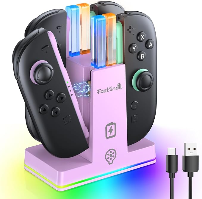 FASTSNAIL Switch 2 Controller Charger Dock for Nintendo Switch 2 for JoyCon by FASTSNAIL