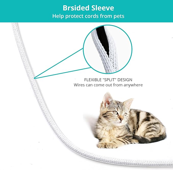 20ft 1/4 inch White Cable Sleeve - Image 5
