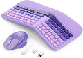 Ergonomic Wireless Keyboard Mouse, Mechanical Gaming Set with Wrist Rest by Unknown