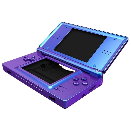 eXtremeRate Chameleon Purple Blue Replacement Full Housing Shell for Nintendo DS Lite, Custom Handheld Console Case Cover with Buttons, Screen Lens for Nintendo DS Lite NDSL - Console NOT Included by eXtremeRate