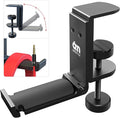 6amLifestyle Foldable All Aluminum Headphone Hook Holder for Desk, Under Desk Headphone Hanger Stand with Cable Organizer, Headset Holder Clamp for PC Gaming Headsets, Bag Hooks Accessories by 6amLifestyle