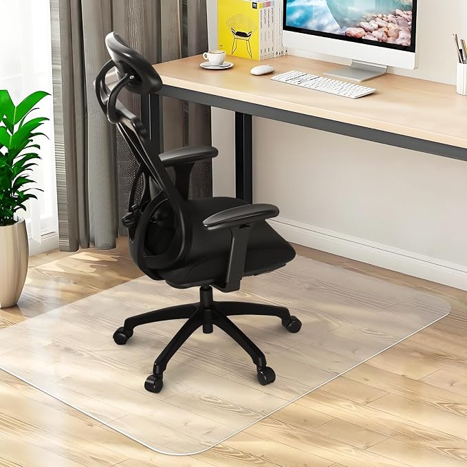 Chair Mat for Hard Wood Floors - Heavy Duty Floor Protector - Easy Clean (47''×59'') by MammyGol