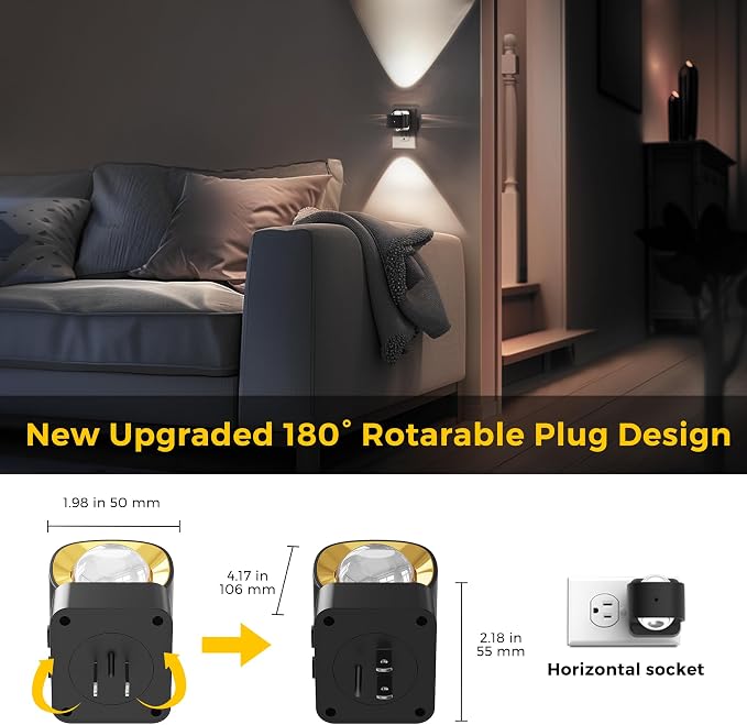 L LOHAS LED Night Light Projector, Night Lights Plug into Wall Light Sensor - Image 7