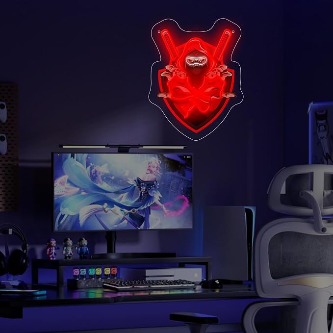 Red Ninja Led Neon Sign Light Pop art Neon Sign Led Light Up Sign Room Wall Decor Man Gaming Room, Kids Room, Bar Decoration, Birthday Party Gifts - Image 6