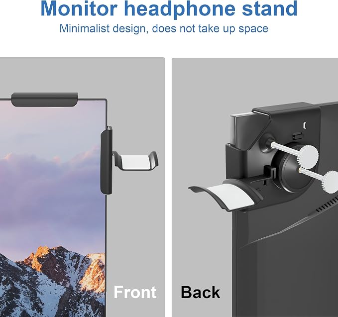 Headphone Holder for Screen (black) - Image 5