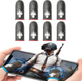 8 Pack Gaming Finger Sleeves for Mobile Gaming,Ultra Thin,Smooth Feel,Anti Sweat,0.3mm Silver Fiber,zhicom Finger Sleeves Fit All Touchscreen Devices,Gaming Finger Gloves for PUBG COD Dedales Gamer by Unknown