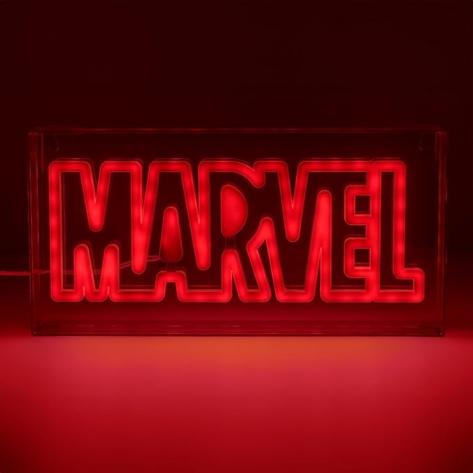 Paladone Marvel LED Neon Logo Light Sign - Wall Mountable or Free Standing - Offially Licensed Marvel Room Decor & Gift - Image 2