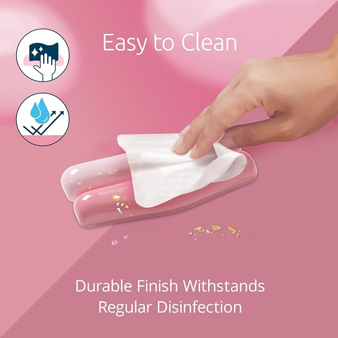 Kensington Duo Gel Mountain Mouse Wrist Rest Support Cushion for Mice & Trackballs, Ergonomic Mouse Wrist Support for Pain Relief, Comfortable Non-Skid Gel, Pink 6.69" x 3.09" x 0.76" K62826WW - Image 5