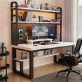 47in Gaming Desk with Pegboard and Hutch Computer Workstation | Optimize Your Space with This Study Table. Features A Steel Frame, Vertical Hutch, and Storage Shelves.(C,80CM/31.4IN) by Unknown