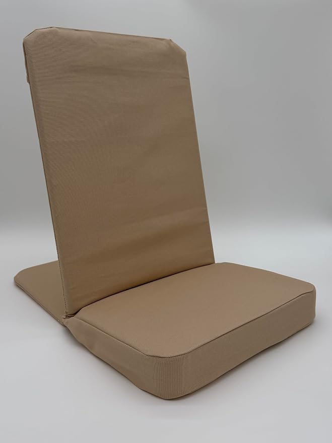 Original BackJack-Made in THE USA- Folding Sand Cotton Fabric Lightweight Floor Seating Chair for Gaming, Families, Parents, Daycare, Back Support, Reading, Yoga, Meditation, Dorm by BACKJACK+BJI