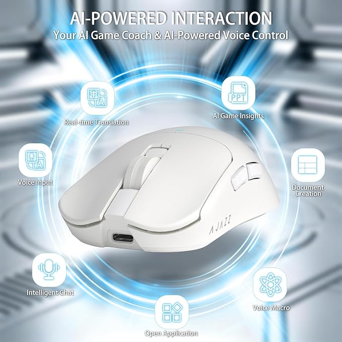 AJAZZ AJ200P Master PAW3955 8K Polling Wireless AI Smart Gaming Mouse - Image 4