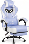 N-GEN GAMING Big & Tall Gaming Chair with Footrest, Lumbar Support, Purple | Ergonomic High-Back Chair for Adults, Padded Wide Seat with Heavy-Duty Base, Reclining Comfort for Computer, Office/Home Use by N-GENGAMING