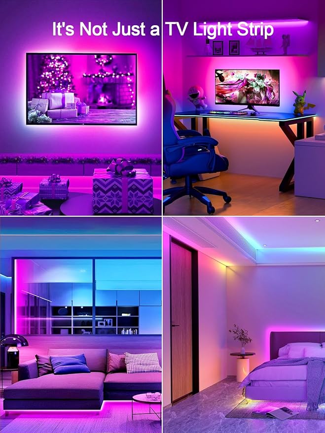 KANTUTOE TV LED Backlight, 9.84ft LED Lights for 32-45 Inch TV, RGB TV Backlight with Remote, Music Sync Bluetooth APP Control Strip Lights USB Powered for Bedroom Gaming Room Decor - Image 6