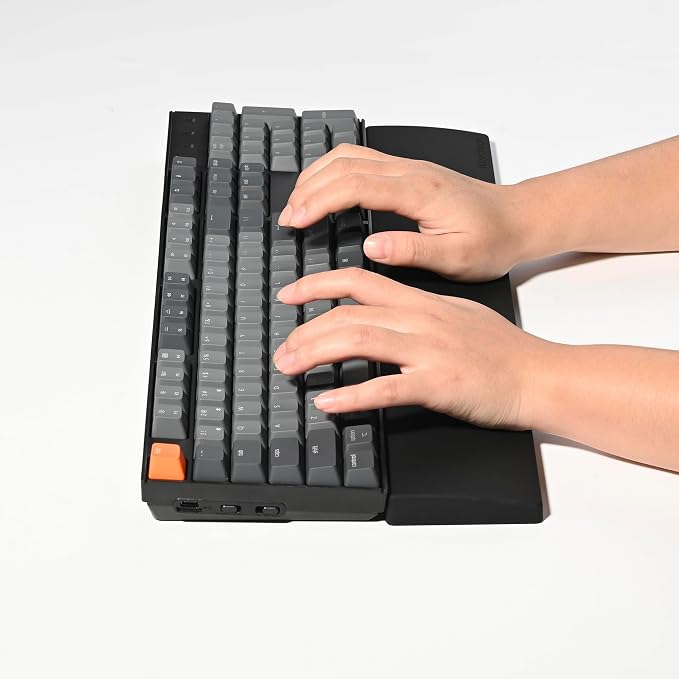Ergonomic Silicone Wrist Rest for Keychron K4 Pro / K4 Max / Q5 / V5 / V5 Max,15.37" Honeycomb Non-Slip Palm Rest, 96% Full-Sized Mechanical Keyboards Support with Typing Pain Relief - Image 5