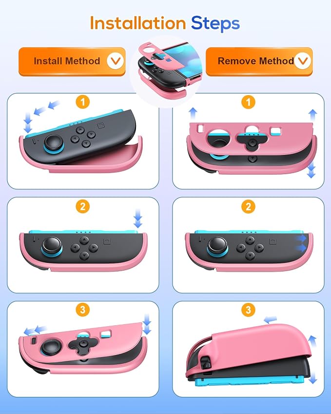 FYOUNG Switch 2 Case Pink, Slim Protective Hard Shell for Nintendo 2 - Image 5
