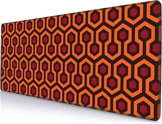 Gaming Mouse Pad, XXL Extended Computer Keyboard Long Mouse Mat, Large Desk Pad for Office Laptop, Non-Slip Rubber Base with Stitched Edge Mousepad, 31.5X11.8 inch Overlook Hotel Pattern by SANWUMIAN