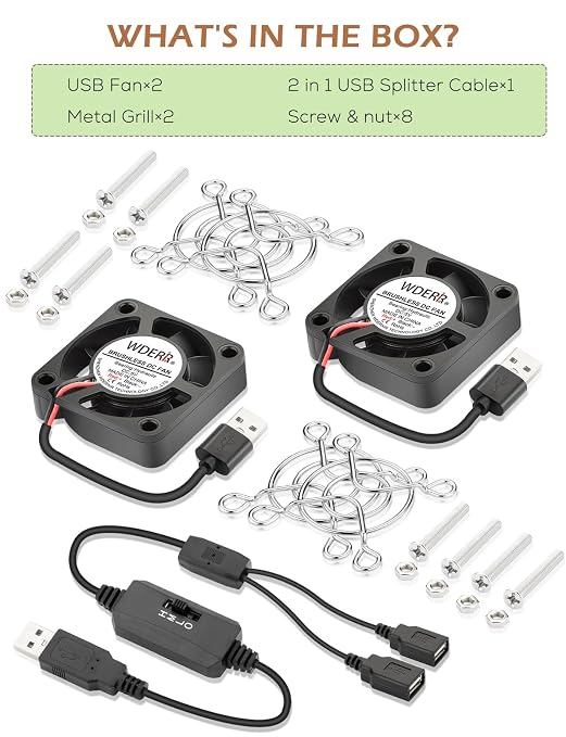 Mini 40mm x 10mm 5V USB DC Brushless High Speed Computer Cooling - Image 7