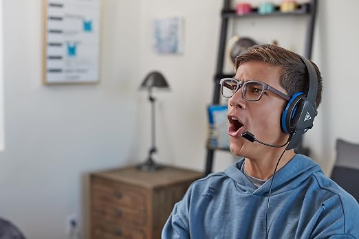 Turtle Beach Recon Chat PlayStation Headset – PS5, PS4, Xbox Series X, Xbox Series S, Xbox One, Mobile & PC with 3.5mm – Glasses Friendly, High-Sensitivity Mic, Black/Blue - Image 10