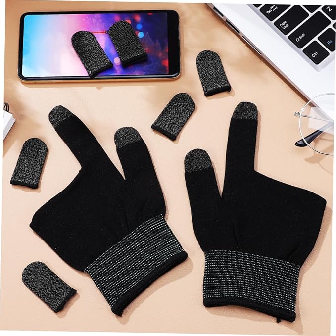 GALPADA 2pairs Mobile Gaming Finger Sleeves Breathable Gloves for Gamers Comfortable Fit Gaming and Billiards Nonslip Design for Enhanced Control - Image 5