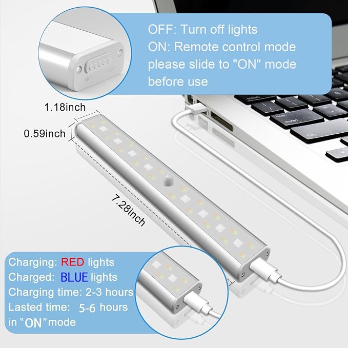 Diomart Under Cabinet Lighting Wireless with Remote, 6 Pack - Image 6