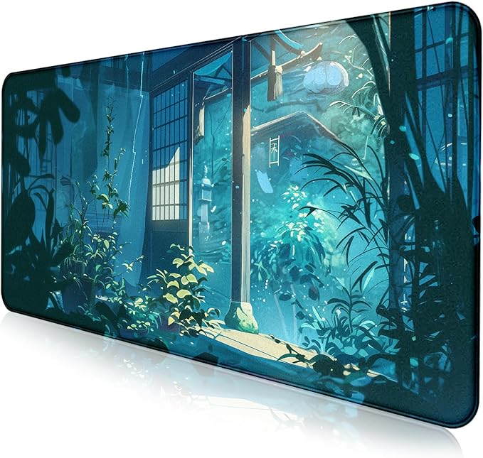 Tropical Plants XL Extended Gaming Keyboard Pad Computer Non Slip Mouse Pad | Large Extended Mouse Pad; Full Desk Coverage; Waterproof Coating; Stable Anti-Slide Base For Gaming, Office, Study Daily Use by LQFIWSS