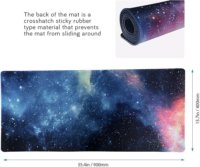 XXL Professional Large Mouse Pad & Computer Game Mouse Mat (35.4x15.7x0.1IN, 90x40 sky002) - Image 2