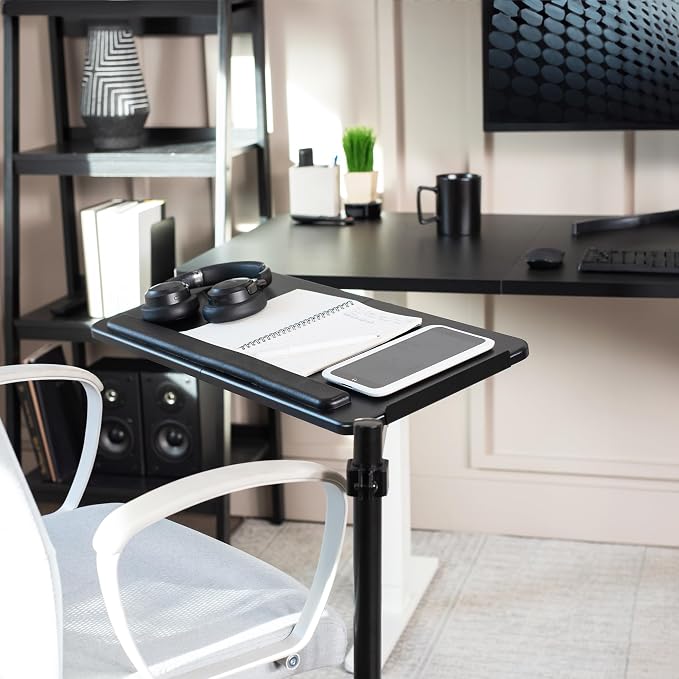 VIVO Office Chair Mounted 26 x 12 Inch Keyboard and Mouse Tray, Ergonomic Tilt, Full Motion 360 Degree Rotation, Black, MOUNT-KB08C - Image 7