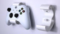 Controller Holder – Under Desk or Wall Mount Compatible with PS5 DualSense and Xbox Controllers | Quick Snap-in Design | Made in USA by Unknown