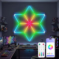 RGB Hexagon Garage Lights, Snowflake Hexagon Led Lights with Music Sync Mode, App & Remote Control RGB Ceiling Lights for Party, Gym, Studio, Gaming Room by WelcometovisitLitezone