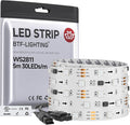 BTF-LIGHTING WS2811 Addressable RGB LED Strip 16.4FT 150LED DC12V IP30 by BTF-LIGHTING