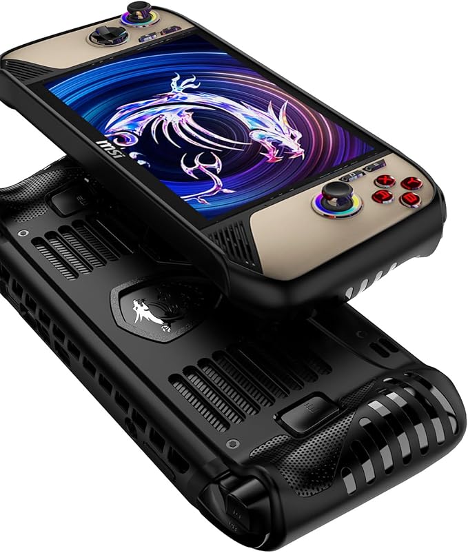 Hzycwgone TPU Protective Grip Case Shell for MSI Claw 8 AI+ A2VM, Black - Image 7