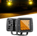 LED Cubes Amber, Nirider 2PCS 84W 3 Inch LED Pod Lights Off Road Driving Spot Flood Combo Light Bars Amber Fog Lights Square Work Light for Truck Car ATV UTV Boat by NRNIRIDER