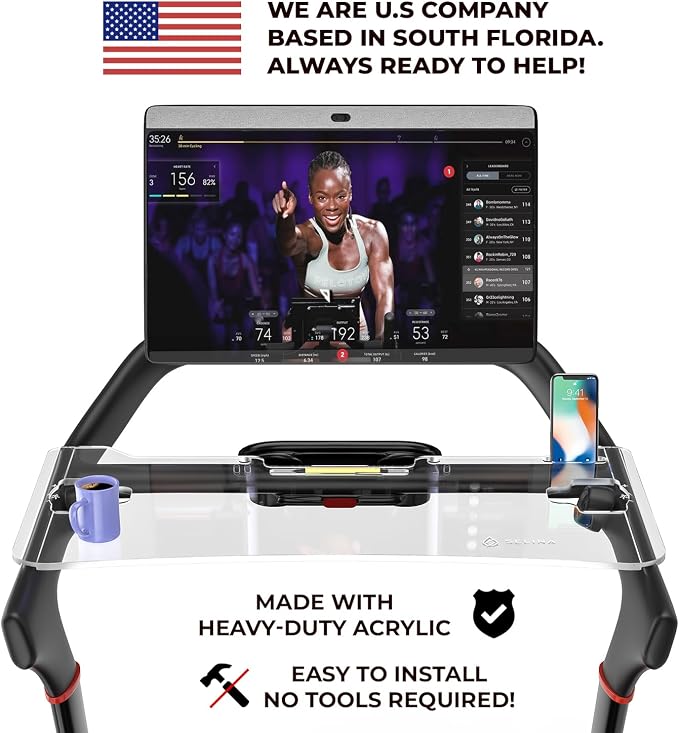 SELINA Laptop Tray for Peloton Tread | Treadmill Desk Tray & Phone Holder - Image 4